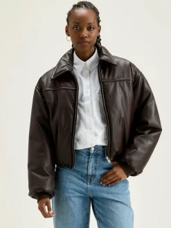 Bomber En Faux Cuir Jacky