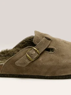 BOSABO Sabots En Velours Taupe