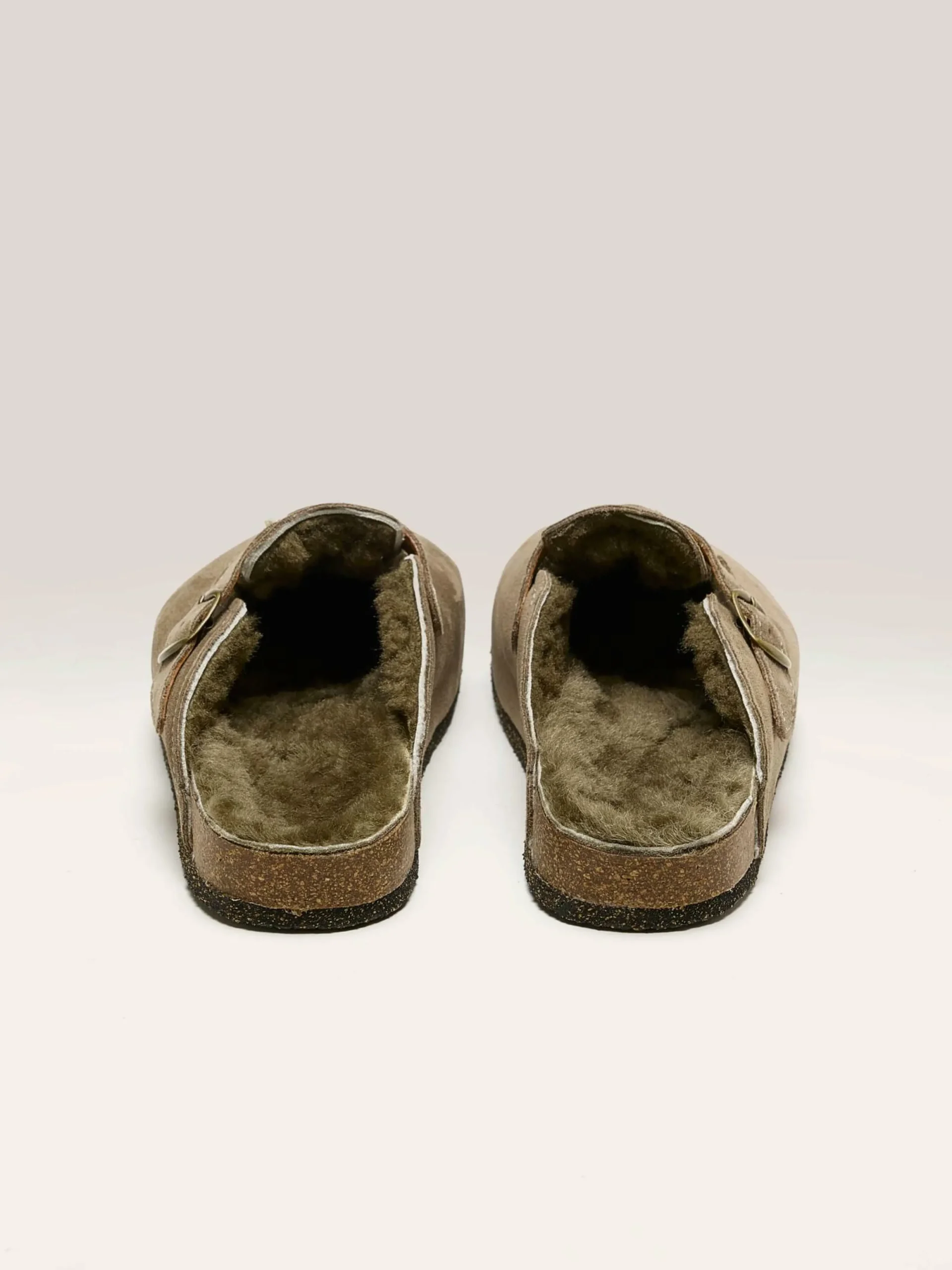 BOSABO Sabots En Velours Taupe