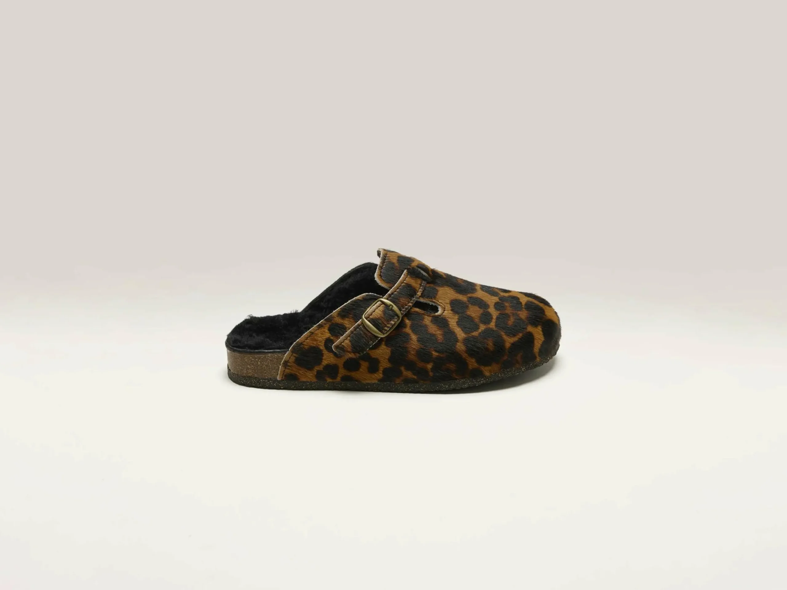 BOSABO Sabots Léopard Noir