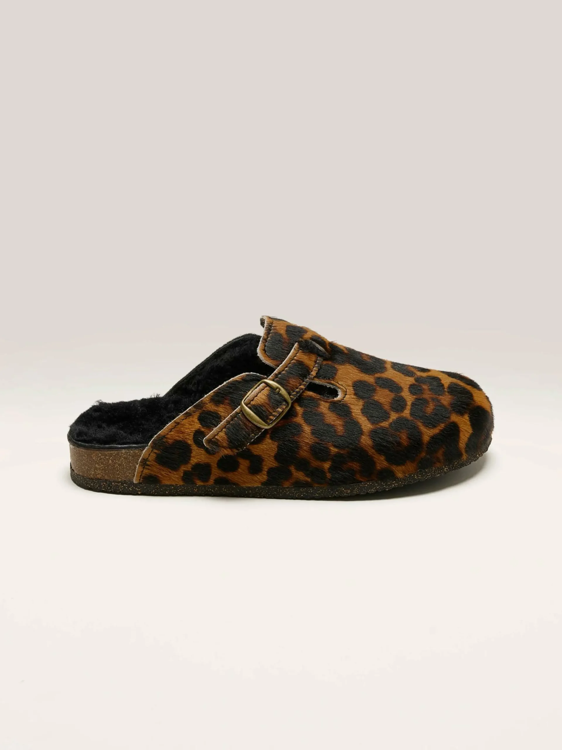 BOSABO Sabots Léopard Noir