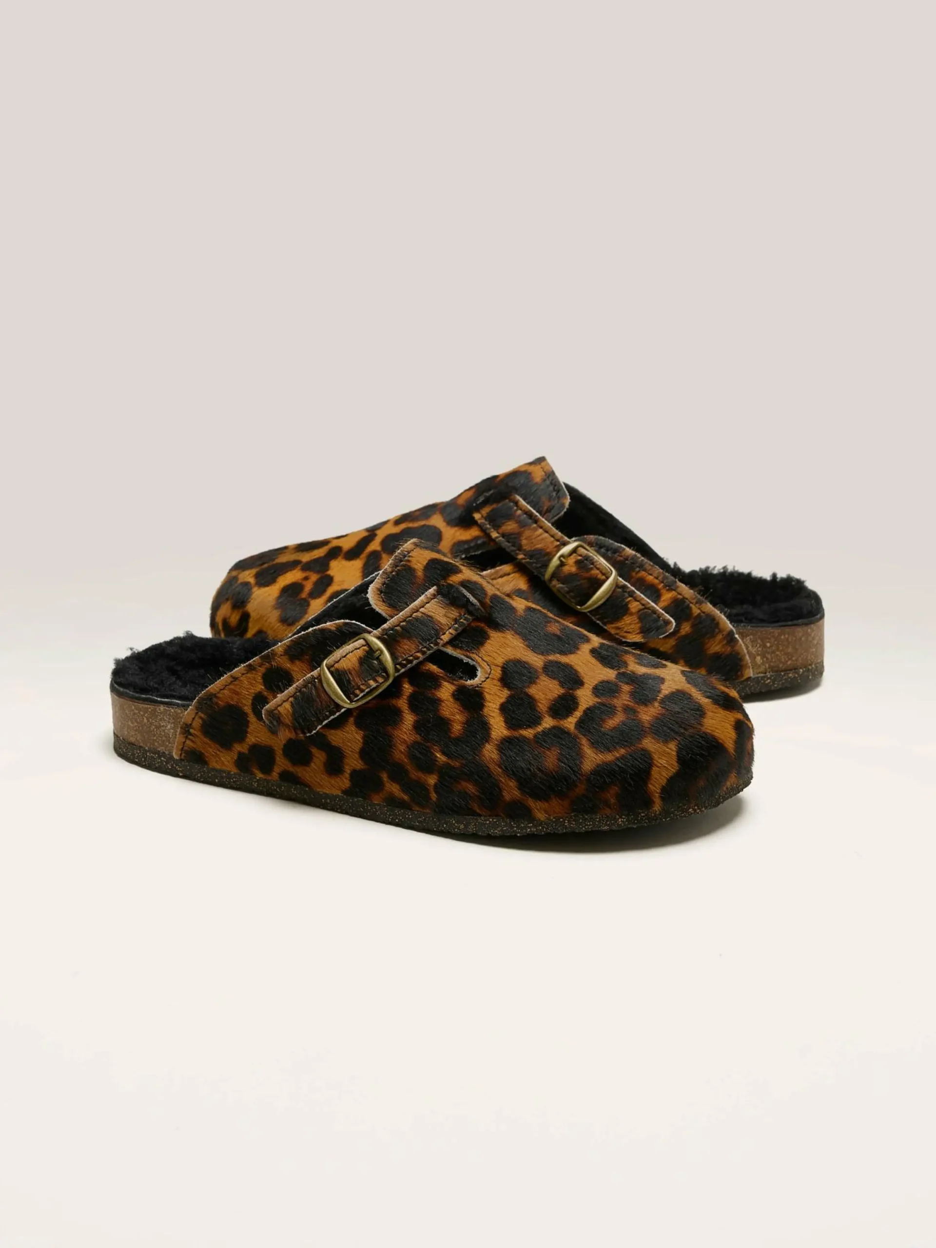 BOSABO Sabots Léopard Noir