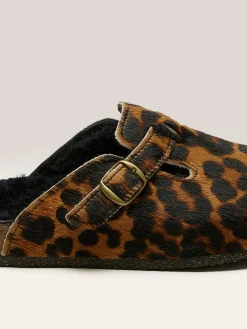 BOSABO Sabots Léopard Noir