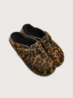 BOSABO Sabots Léopard Noir