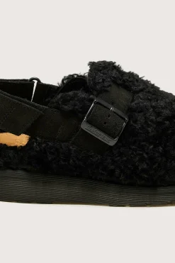 DR. MARTENS Mules Jorge II En Daim & Borg Pour Femmes