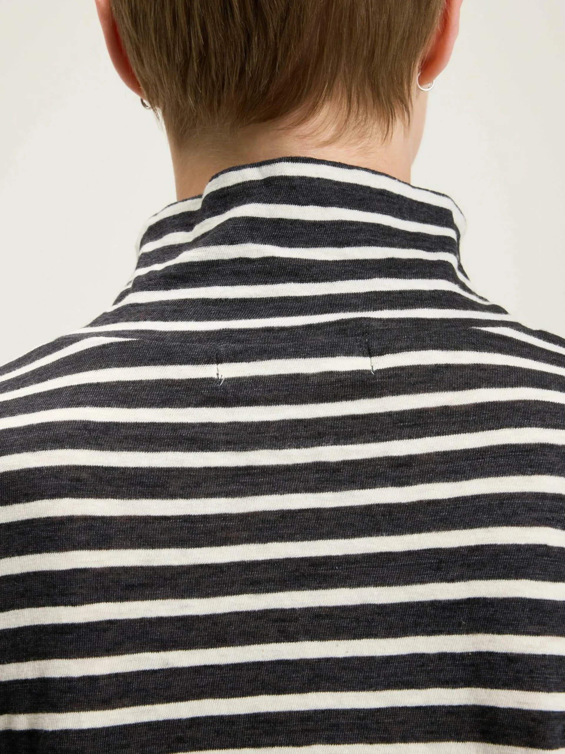 SARAHWEAR T-shirt Col Roulé Rayé Foggy