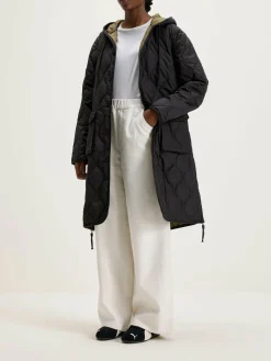 TAION Long Manteau Militaire à Capuche