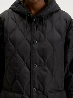 TAION Long Manteau Militaire à Capuche