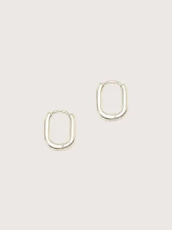TEN Boucles D'oreilles Oblong En Argent